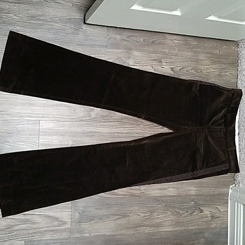 Juicy Couture brown velvet flared pants